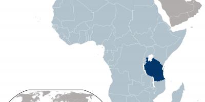 تنزانیہ کے محل وقوع کا نقشہ