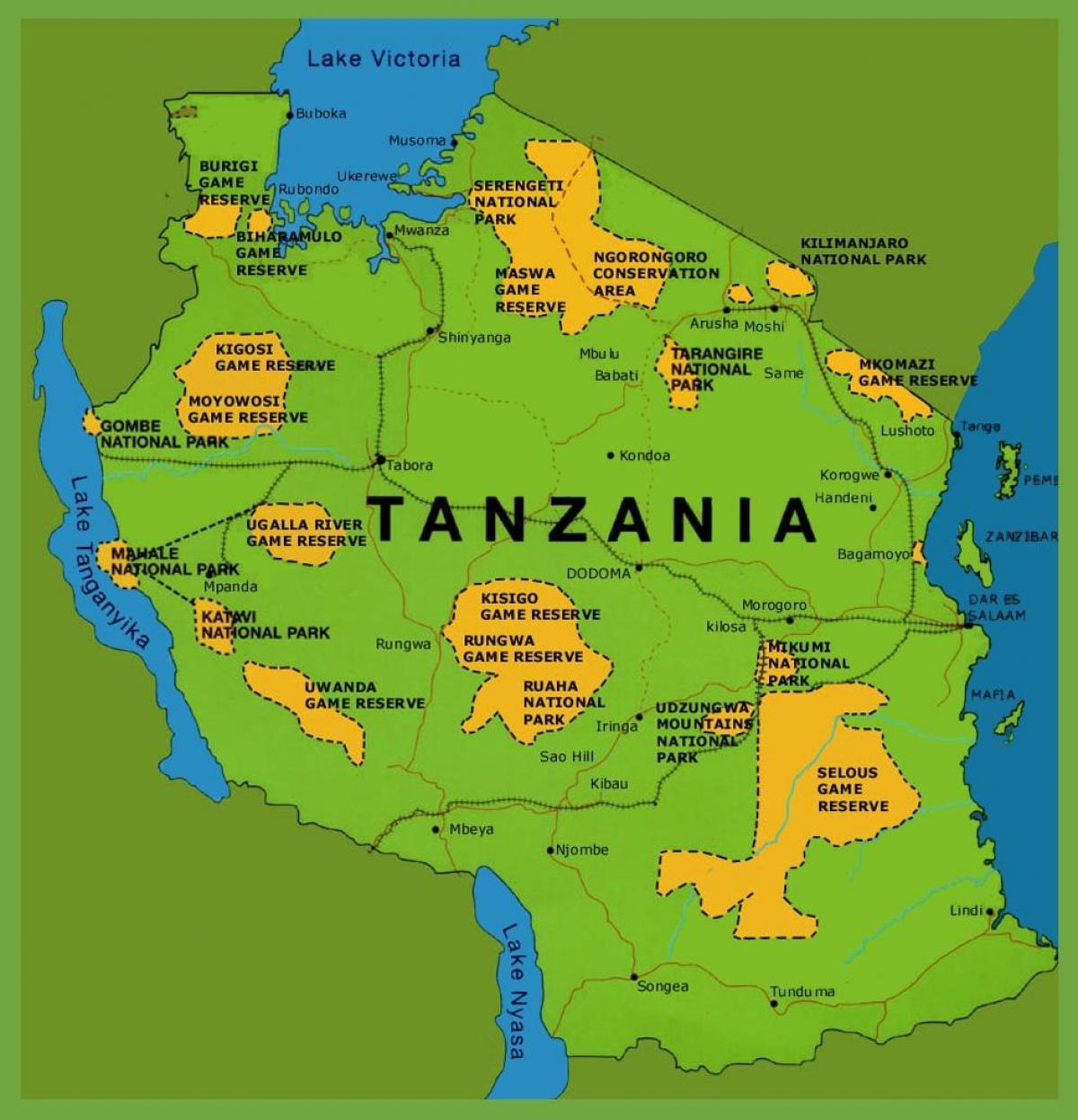ایک نقشہ کے تنزانیہ