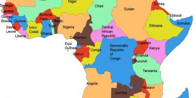 نقشہ افریقہ کے دکھا تنزانیہ
